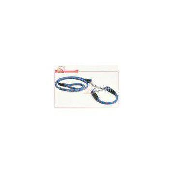 Multiple Color Rope Nylon Martingale Dog Training Collar With Adjustable Chain