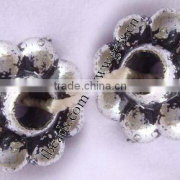 2015 Plastic 8x4mm silver spacer beads