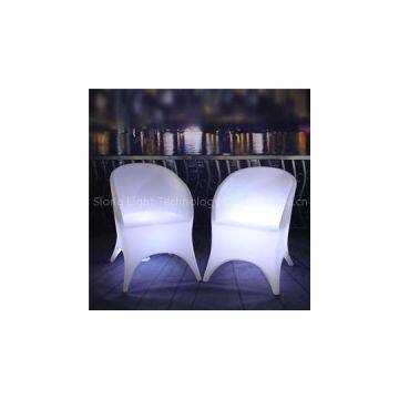 Colorful Changing Plastic LED Armchair