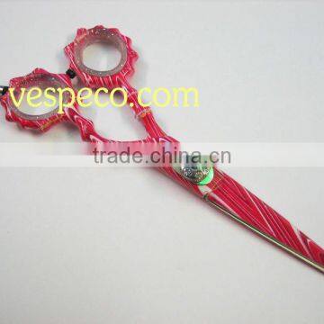 Barber scissors with out class paper coating