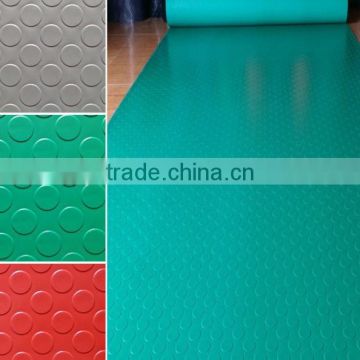 Rubber Anti-slip anti fatigue PVC coin mat for hall