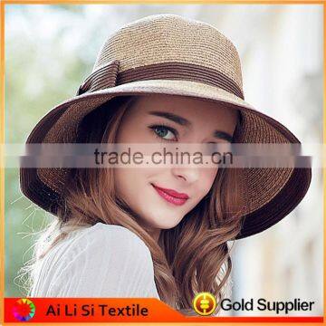 Woman Beige Wide Brim Fedora Hat, Fashion Big Brim Fedora Hat
