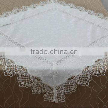 white lace tablecloth