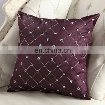 Home Embroidered Grid Pillow Boster Case Sofa Cushion Cover photo-5