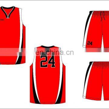 Digital design sublimation home custom different number basketball kit