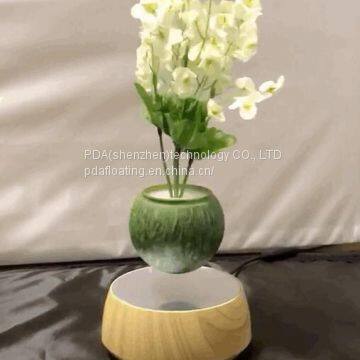 360 rotating levitating magnetic floating air bonsai flower potted