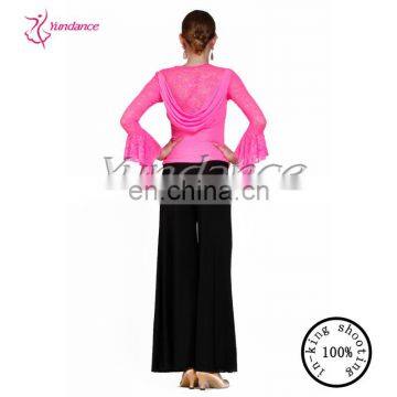 AB025 black latin pants costume for girls china