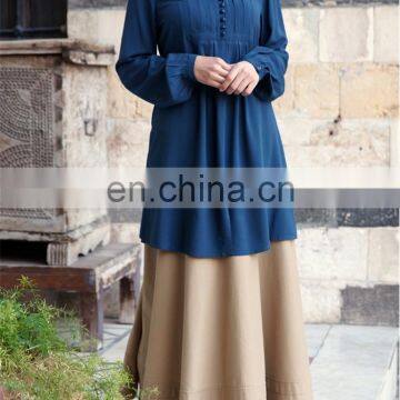 Elegant Long Sleeves Blouse For Girls Round Neck Muslim Abaya photo-2