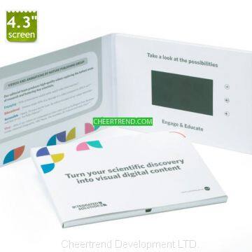 Hot Sale 7'' Video Brochure/ Video Book/ Video Card in Print Company Brochure photo-5
