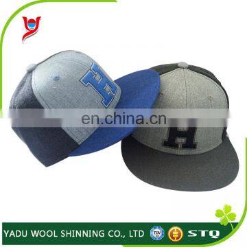 2017 wholesale high quality reasonable price 6 panel wool baseball hat bulk from china