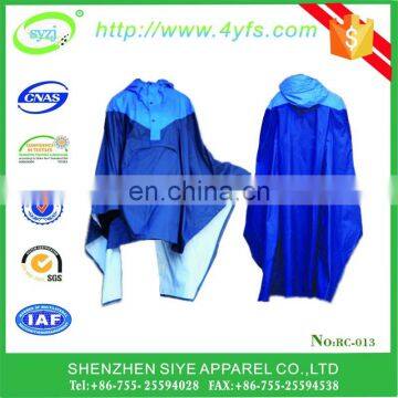 China new arrival 100% waterproof polyester poncho pvc raincoat