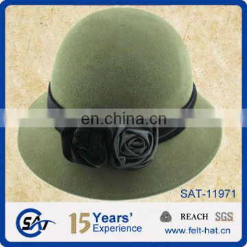 pure wool felt elegant cheap bucket hat