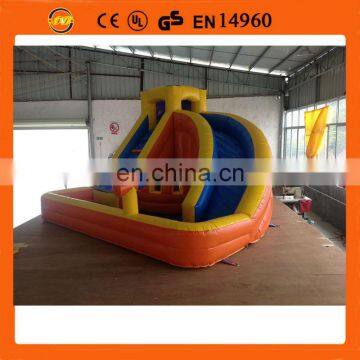 2014 New nflatable Water Slide With Pool, Curve Water Slide With Pool