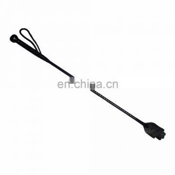 HMB-600A LEATHER RIDING CROP BULLWHIPS BLACK HANDS STYLE WHIP