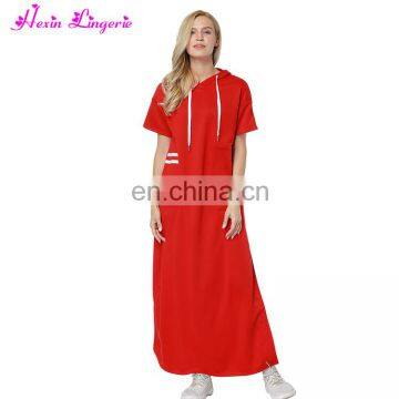 Drop Shipping Hoodie Sweatshirt korean plus size maxi new fashion ladies dress