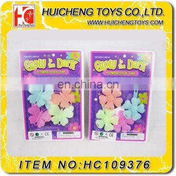 Funny non-toxic 4PCS luminous flowers butterfly glow in the dark party decoration kid hairpin