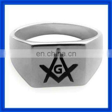 hot 2014 Tungsten Carbide Masonic Square Ring in Silver Color TPMJ108#