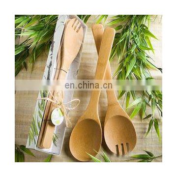 Natural Bamboo Wood Salad Set Favors