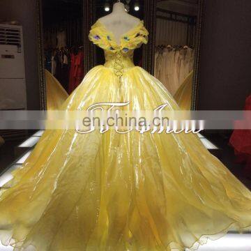 Cinderella Princess Floor-length High Quality Sexy Wedding Evening Dresses/charming Attacted Eyes See Back Wedding Evening Dress photo-5