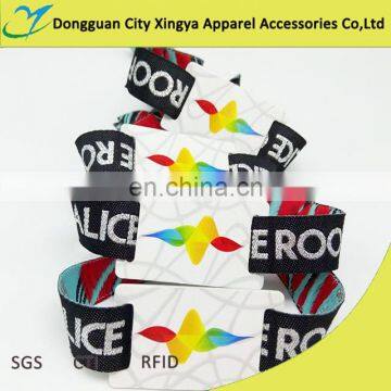 factory direct customized cheap rfid festival fabric woven wristband