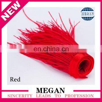 13-15cm red wholesale ostrich feather fringe