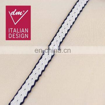 Hot Selling Navy and White Embroidered Ribbons RB0383