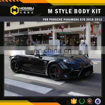 2010-2013 MSY style fiber glass carbon body kit for panamera 970 with hood exhaust and spoiler