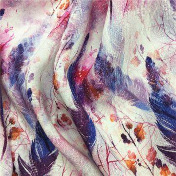 High Quality Chinese Factory Custom Digital Printing Viscose Fabric Flowers photo-3