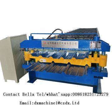 double layer  trapezoidal roof panel roll forming machine