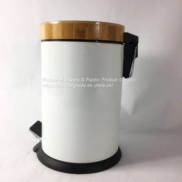 new arrival office trash can waste bin with bamboo lid