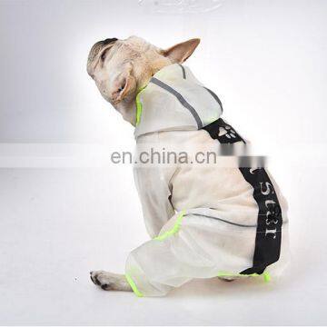 Transparent Lightweight Reflective Puppy Poncho Durable Hoodies Dog Raincoat Jacket