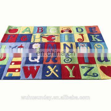 HAND-TUFTED KID RUG - EDUCATIONAL ALPHABET photo-2