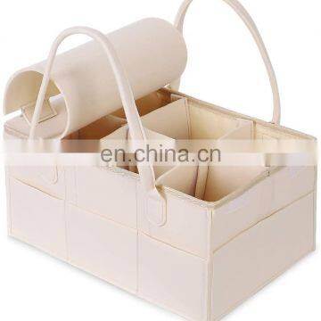 Factory Direct Sale Handmade Felt Diaper Caddy Bag for Travel photo-3