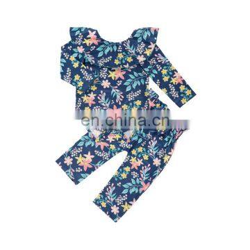 Baby Girls 2 Piece Outfits Serape Pattern One Layer Neck Sleeve Romper With Matching Pants photo-3