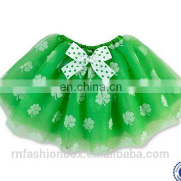 Girl Green Shamrock Frock Patterns Lace Top Tutu Skirt Persnickety Remake Festive Lovely Baby Dresses Kids Boutique Clothing USA