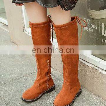 Kids Knee Length Martub Boots Children Glossy Pu Leather Shoes Flat Girls Kids Long Martin Boots For Fall Winter photo-2