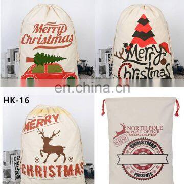 Gift Bag Christmas 50 Styles Drawstring Canvas Santa Sack Rustic Vintage Christmas Stocking Bags Decoration photo-2