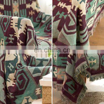 OLIVEHOME Decorative 100% Cotton Woven Throw Blanket Sofa Towel Cotton Warm Slipcover 130 x 180cm photo-6