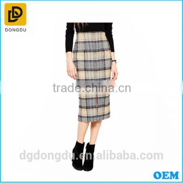 2016 Dongguan manufacturers korean latest design as picture elegant office long skirt