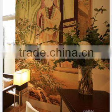 Hand-painted bedroom decorative wallpaper