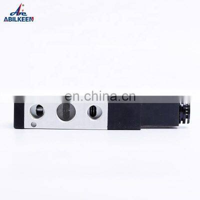 4V Series Electric 5/2 Way Single Coil New Black Body Solenoid Pneumatic Air Control DC12V 24V Automatic Air Valves