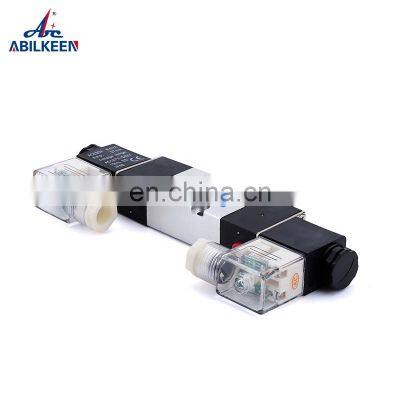 4V220-08 Double Coil Solenoid Valve 2 Position 5 Way Aluminum Alloy Pneumatic Directional Control Solenoid Valve