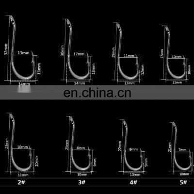 50pcs/box High Carbon Steel Environmental Saltwater Freshwater Fishing Gear Two Extra Barbs Baitholder Fishing Hook photo-5