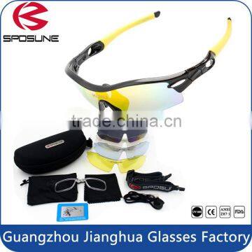 Guangzhou hot selling interchangeable sunglasses PC lens custome sun glasses set