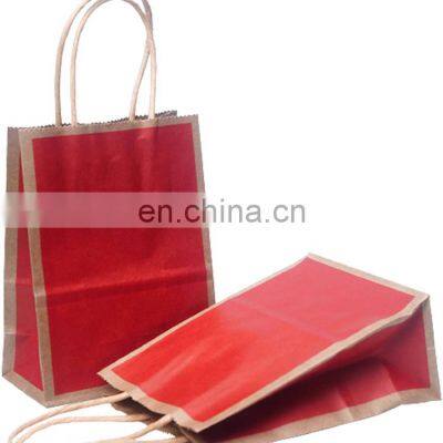 cheap custom shipping paper bags with ribbon fancy clothes packaging shopping gift bags