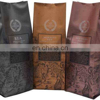 Custom Printed Malar Bags Resealable China Wholesale Foil 4 Oz Coffee Bag 8 Oz 16 Oz