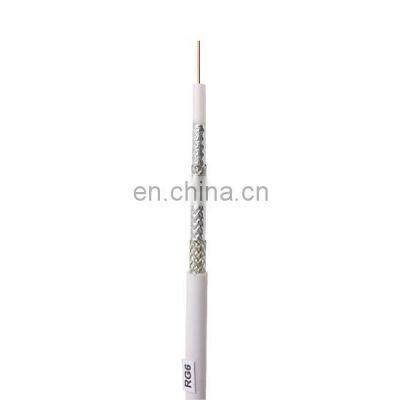 75 Ohm Coaxial Cable Bare Copper Conductor PVC Jacket Shield Cable Rg6 Coaxial Cable RG6 photo-2