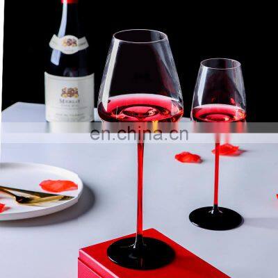 Unique Valentines Restaurant Wholesale Crystal Portable Pink Goblet Wedding Rose Wine Glass photo-5