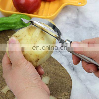 Kitchen Tools Stainless Steel Fruits Vegetables Peeler With Hanging Loop photo-3