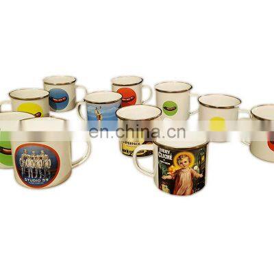 cheap camping vintage promotion custom sublimation enamel cup